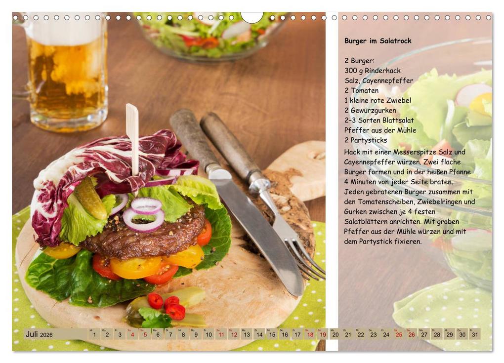 Weitere Ansicht: Low Carb 2.0 - Leichte Rezepte zum Selberkochen (Wandkalender 2026 DIN A3 quer), CALVENDO Monatskalender | Carmen Steiner, Calvendo