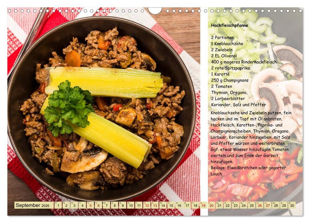 Weitere Ansicht: Low Carb 2.0 - Leichte Rezepte zum Selberkochen (Wandkalender 2026 DIN A3 quer), CALVENDO Monatskalender | Carmen Steiner, Calvendo