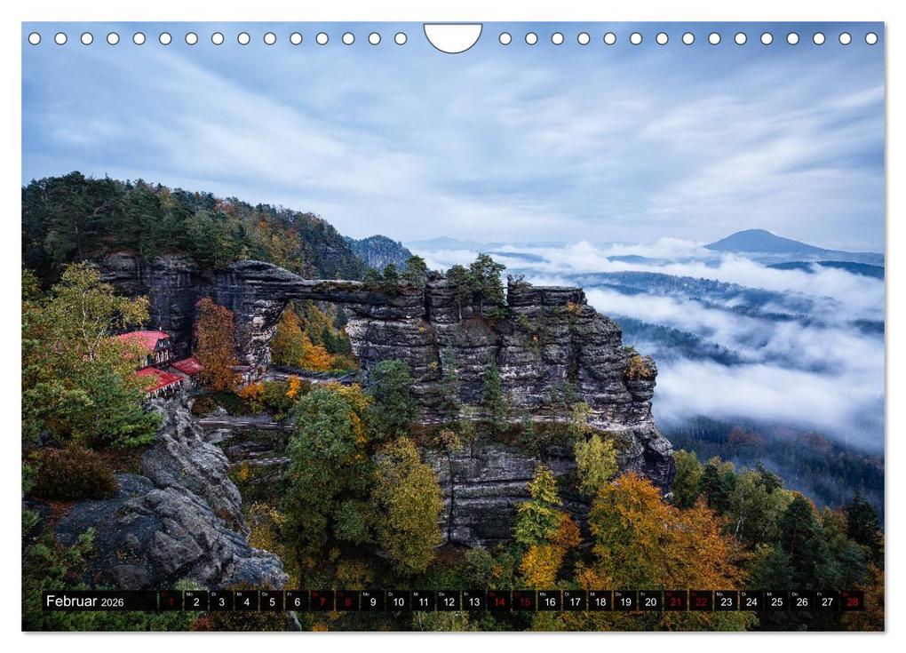 Weitere Ansicht: Elbsandsteingebirge: Unterwegs in der Sächsischen und Böhmischen Schweiz (Wandkalender 2026 DIN A4 quer), CALVENDO Monatskalender | Gerhard Aust, Calvendo