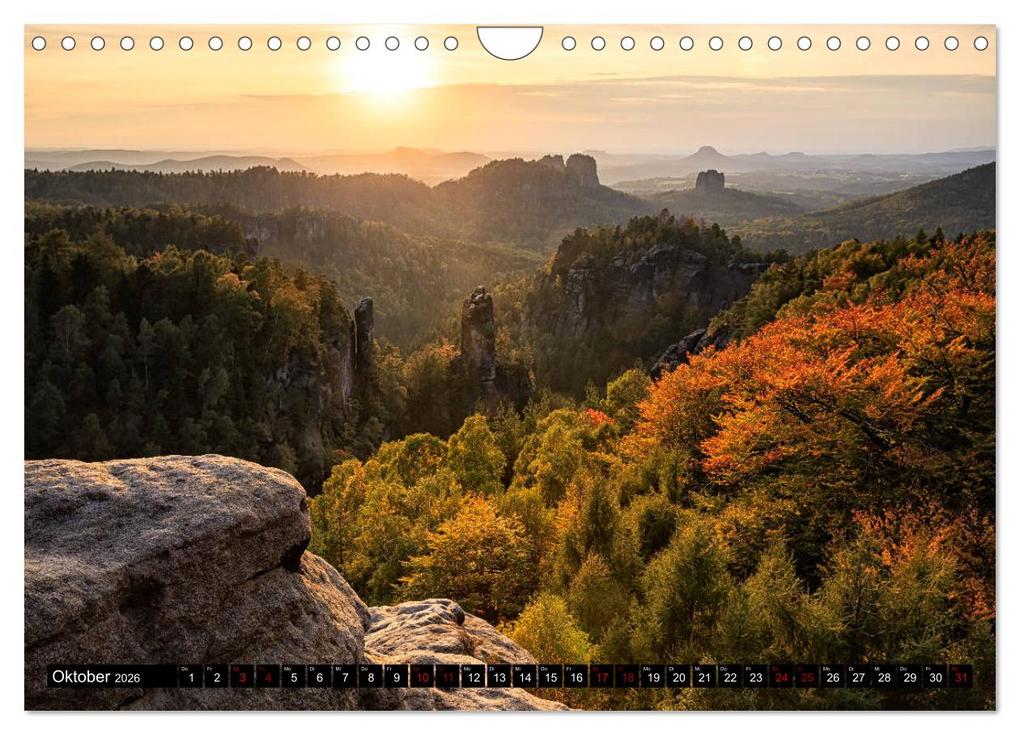 Weitere Ansicht: Elbsandsteingebirge: Unterwegs in der Sächsischen und Böhmischen Schweiz (Wandkalender 2026 DIN A4 quer), CALVENDO Monatskalender | Gerhard Aust, Calvendo