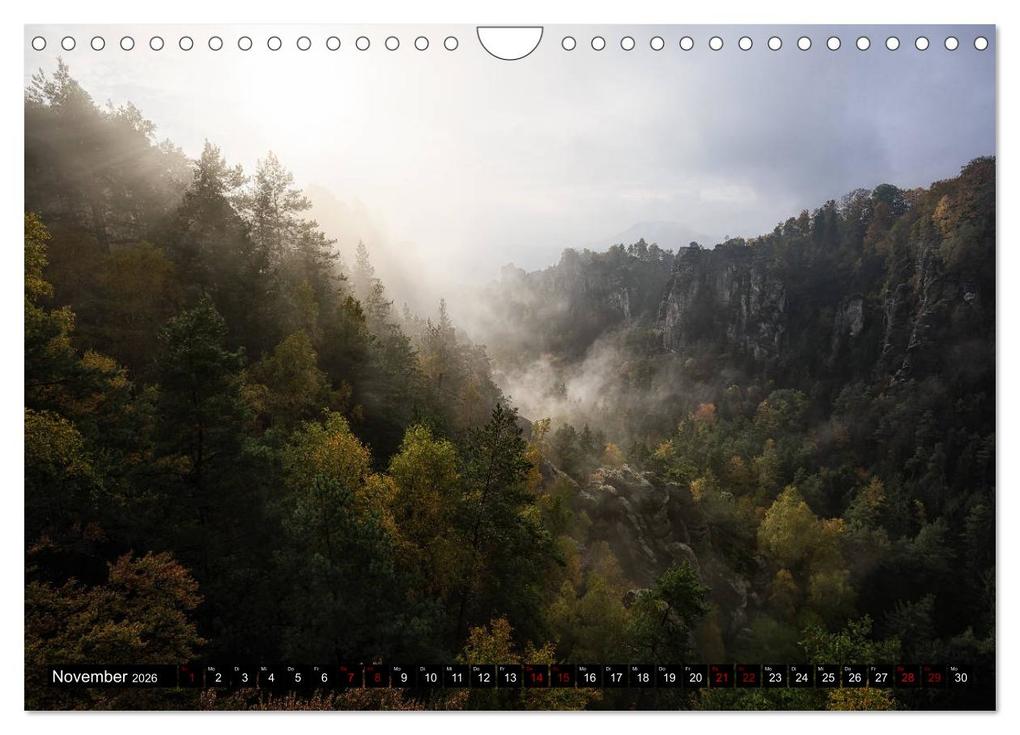 Weitere Ansicht: Elbsandsteingebirge: Unterwegs in der Sächsischen und Böhmischen Schweiz (Wandkalender 2026 DIN A4 quer), CALVENDO Monatskalender | Gerhard Aust, Calvendo
