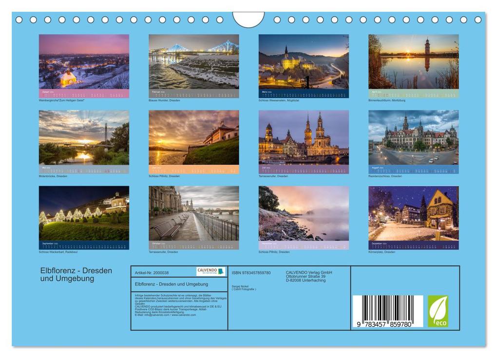 Weitere Ansicht: Elbflorenz - Dresden und Umgebung (Wandkalender 2026 DIN A4 quer), CALVENDO Monatskalender | Calvendo, Sergej Zinoviev