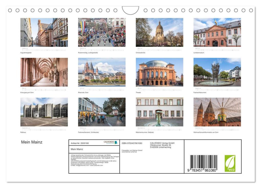 Weitere Ansicht: Mein Mainz (Wandkalender 2026 DIN A4 quer), CALVENDO Monatskalender | Calvendo, Dietmar Scherf