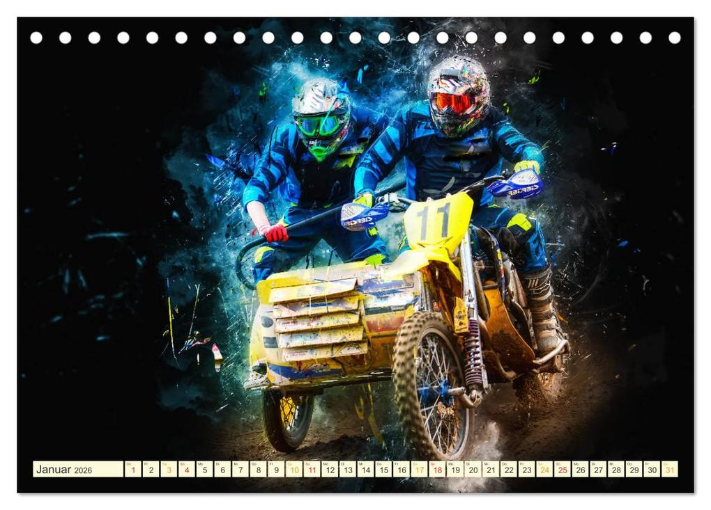 Weitere Ansicht: Seitenwagen Motocross (Tischkalender 2026 DIN A5 quer), CALVENDO Monatskalender | Calvendo, Peter Roder