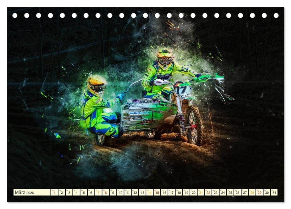 Weitere Ansicht: Seitenwagen Motocross (Tischkalender 2026 DIN A5 quer), CALVENDO Monatskalender | Calvendo, Peter Roder