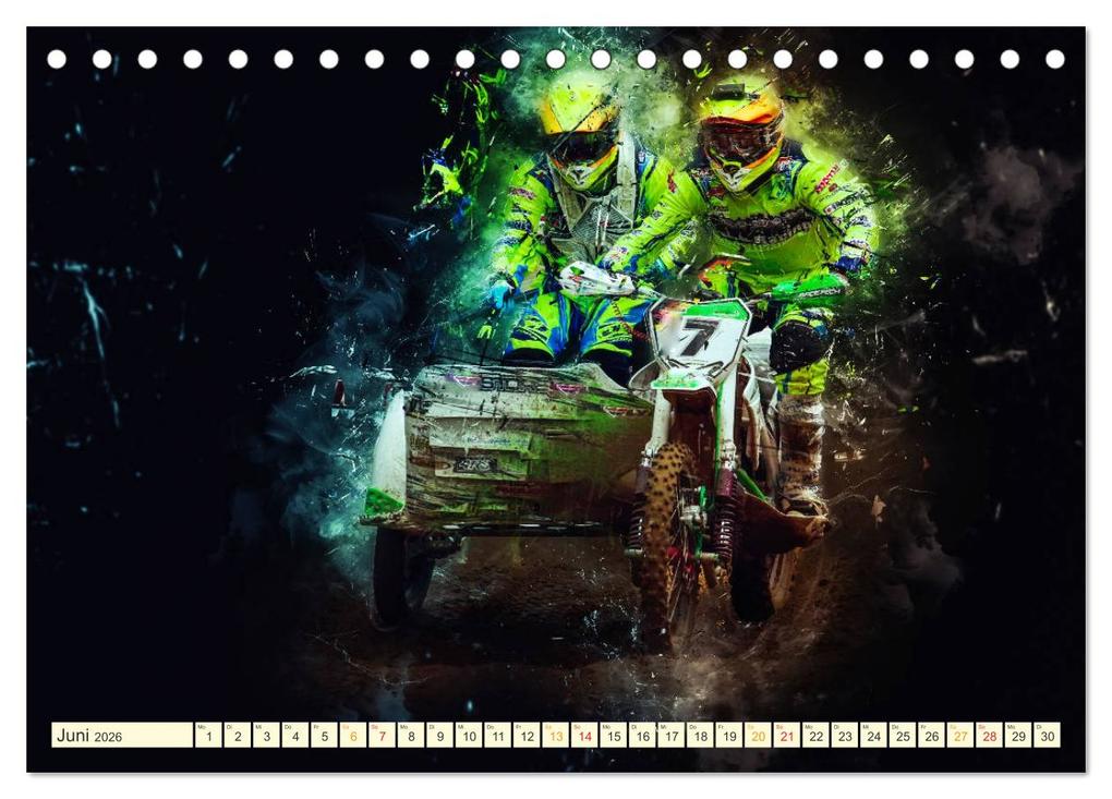 Weitere Ansicht: Seitenwagen Motocross (Tischkalender 2026 DIN A5 quer), CALVENDO Monatskalender | Calvendo, Peter Roder