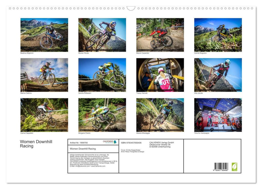 Weitere Ansicht: Women Downhill Racing (Wandkalender 2026 DIN A2 quer), CALVENDO Monatskalender | Calvendo, Arne Fitkau