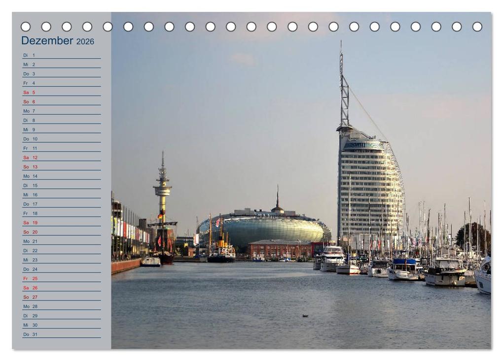 Weitere Ansicht: BREMERHAVEN - 2026 (Tischkalender 2026 DIN A5 quer), CALVENDO Monatskalender | Calvendo, Günther Klünder