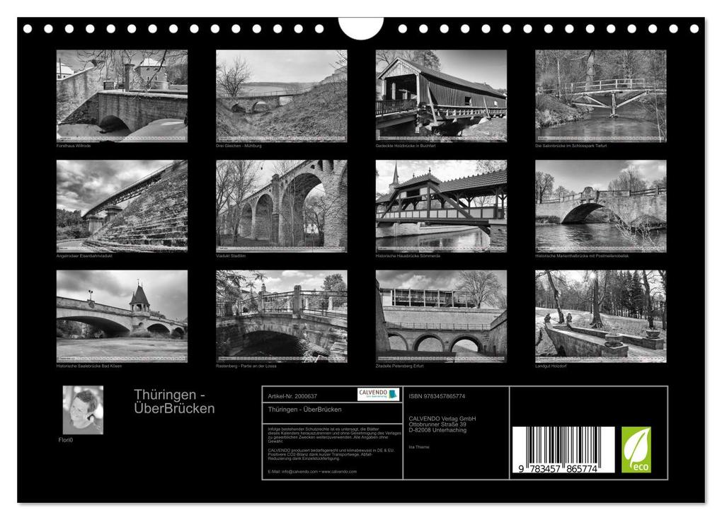 Weitere Ansicht: Thüringen - ÜberBrücken (Wandkalender 2026 DIN A4 quer), CALVENDO Monatskalender | Calvendo, Flori0, Flori0 Flori0
