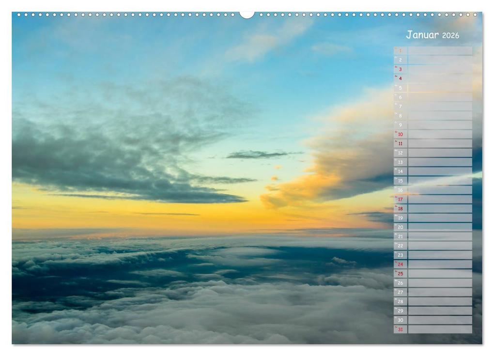Weitere Ansicht: Colours of Flight - Stimmungen über den Wolken (Wandkalender 2026 DIN A2 quer), CALVENDO Monatskalender | Calvendo, Denis Feiner