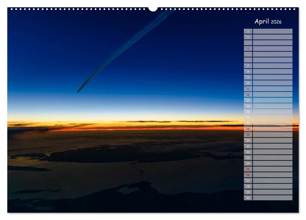 Weitere Ansicht: Colours of Flight - Stimmungen über den Wolken (Wandkalender 2026 DIN A2 quer), CALVENDO Monatskalender | Calvendo, Denis Feiner