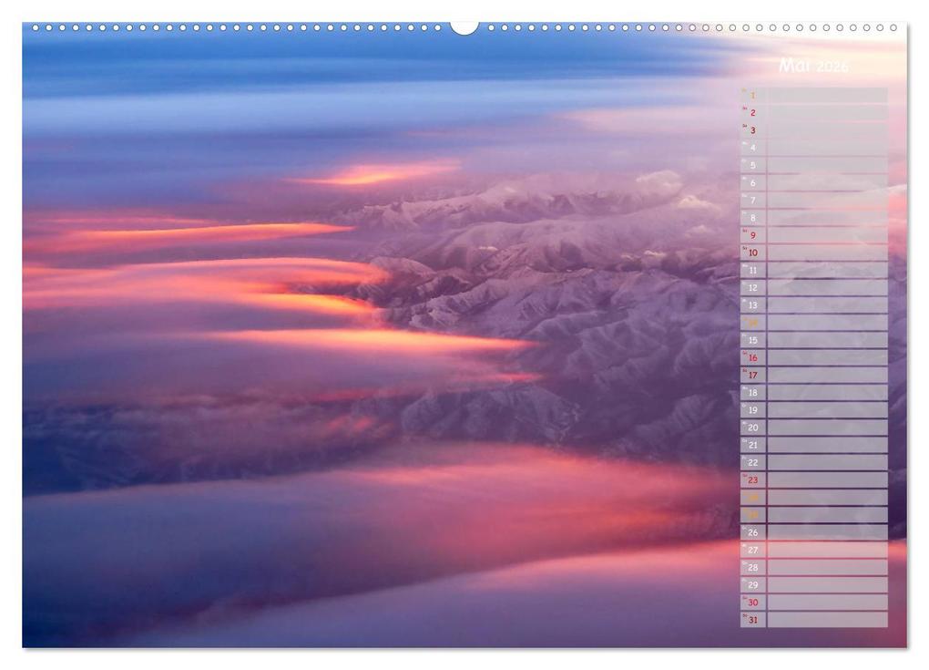 Weitere Ansicht: Colours of Flight - Stimmungen über den Wolken (Wandkalender 2026 DIN A2 quer), CALVENDO Monatskalender | Calvendo, Denis Feiner