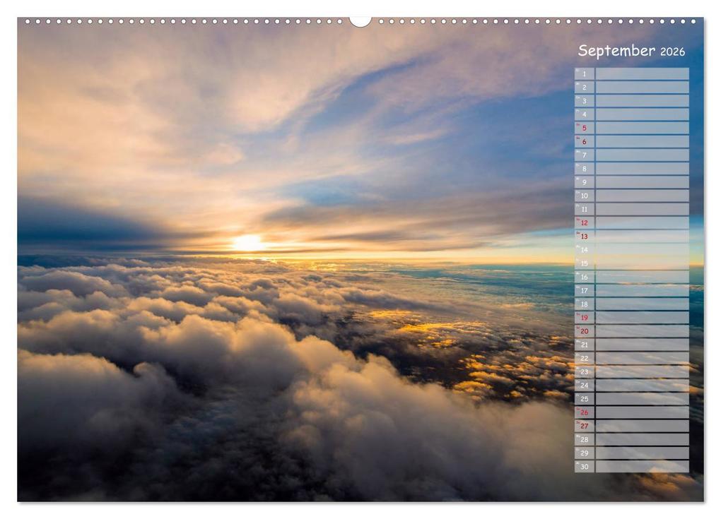 Weitere Ansicht: Colours of Flight - Stimmungen über den Wolken (Wandkalender 2026 DIN A2 quer), CALVENDO Monatskalender | Calvendo, Denis Feiner