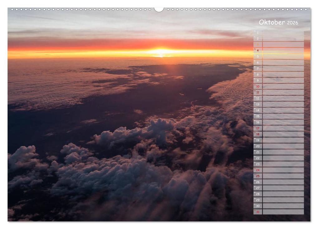 Weitere Ansicht: Colours of Flight - Stimmungen über den Wolken (Wandkalender 2026 DIN A2 quer), CALVENDO Monatskalender | Calvendo, Denis Feiner