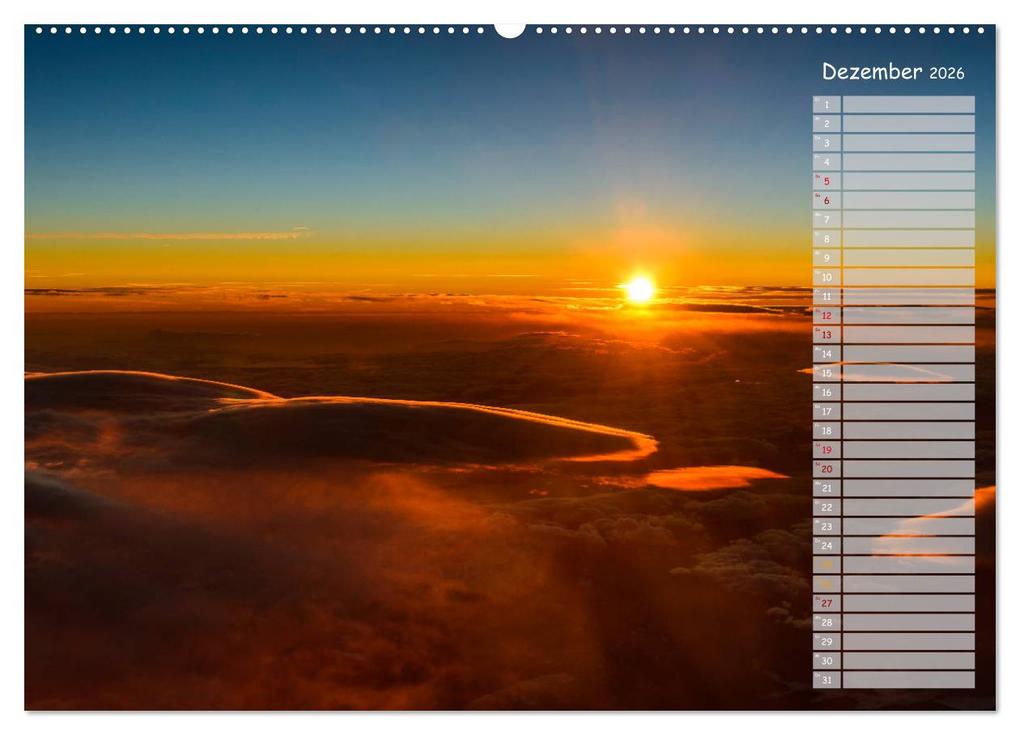 Weitere Ansicht: Colours of Flight - Stimmungen über den Wolken (Wandkalender 2026 DIN A2 quer), CALVENDO Monatskalender | Calvendo, Denis Feiner