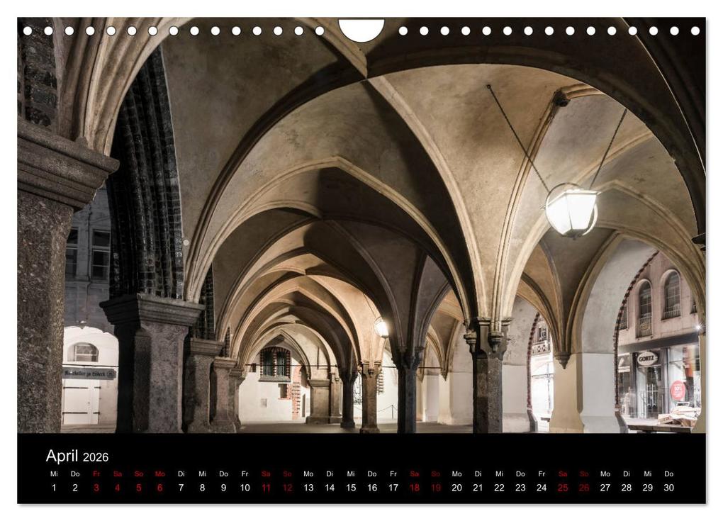 Weitere Ansicht: Eine Nacht in Lübeck (Wandkalender 2026 DIN A4 quer), CALVENDO Monatskalender | Calvendo, StGrafix, StGrafix StGrafix