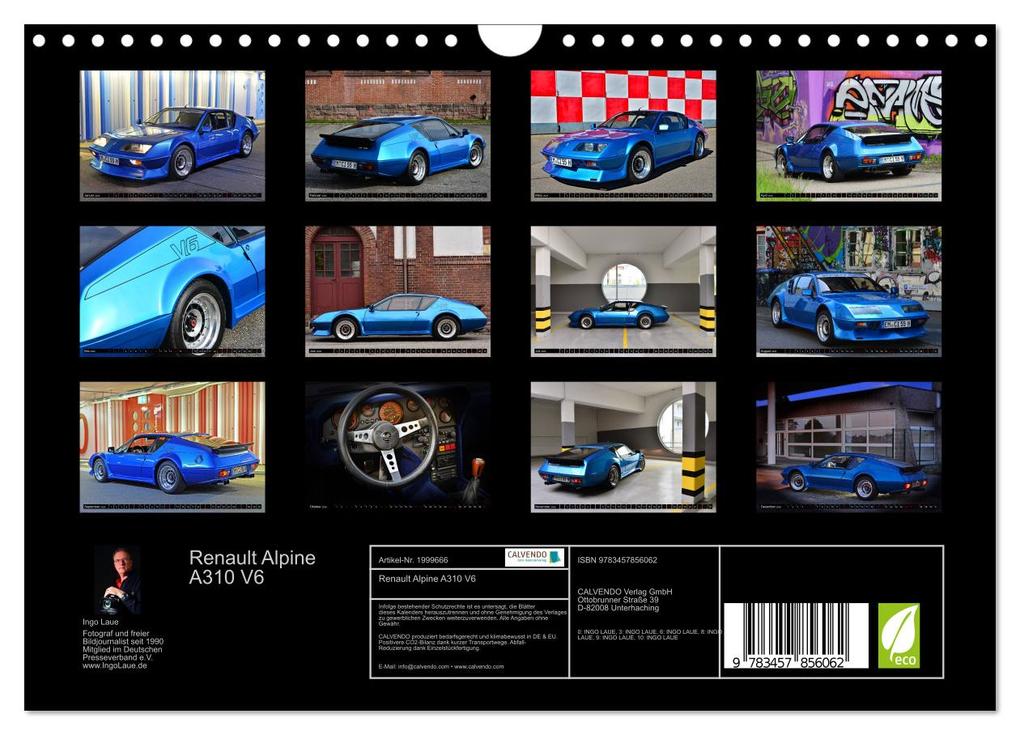 Weitere Ansicht: Renault Alpine A310 V6 (Wandkalender 2026 DIN A4 quer), CALVENDO Monatskalender | Calvendo, Ingo Laue