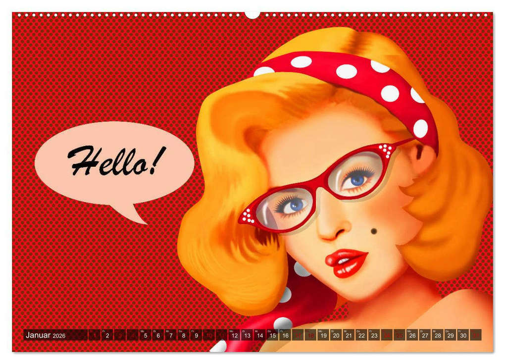 Weitere Ansicht: Pin-Up Girls im Retro Style by Mausopardia (Wandkalender 2026 DIN A2 quer), CALVENDO Monatskalender | Calvendo, Monika Jüngling alias Mausopardia