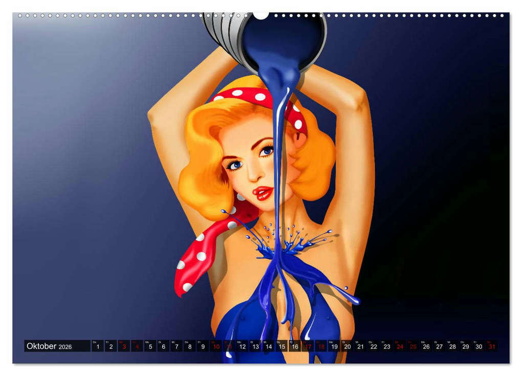 Weitere Ansicht: Pin-Up Girls im Retro Style by Mausopardia (Wandkalender 2026 DIN A2 quer), CALVENDO Monatskalender | Calvendo, Monika Jüngling alias Mausopardia