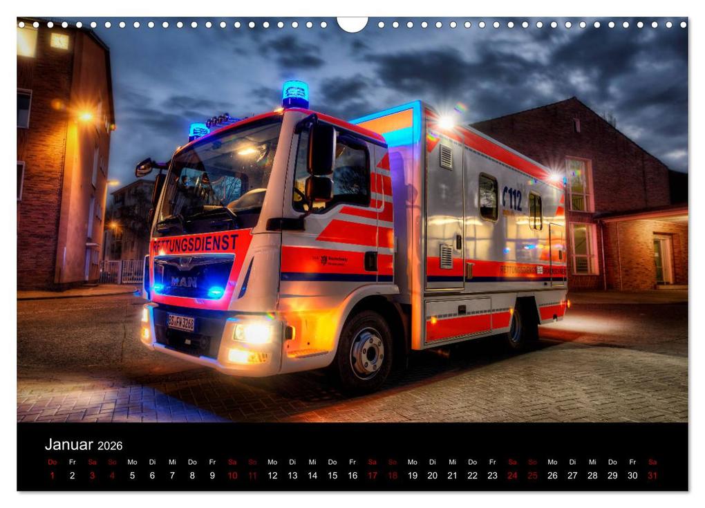 Weitere Ansicht: Feuerwehr und Rettungsdienst (Wandkalender 2026 DIN A3 quer), CALVENDO Monatskalender | Markus Will, Calvendo