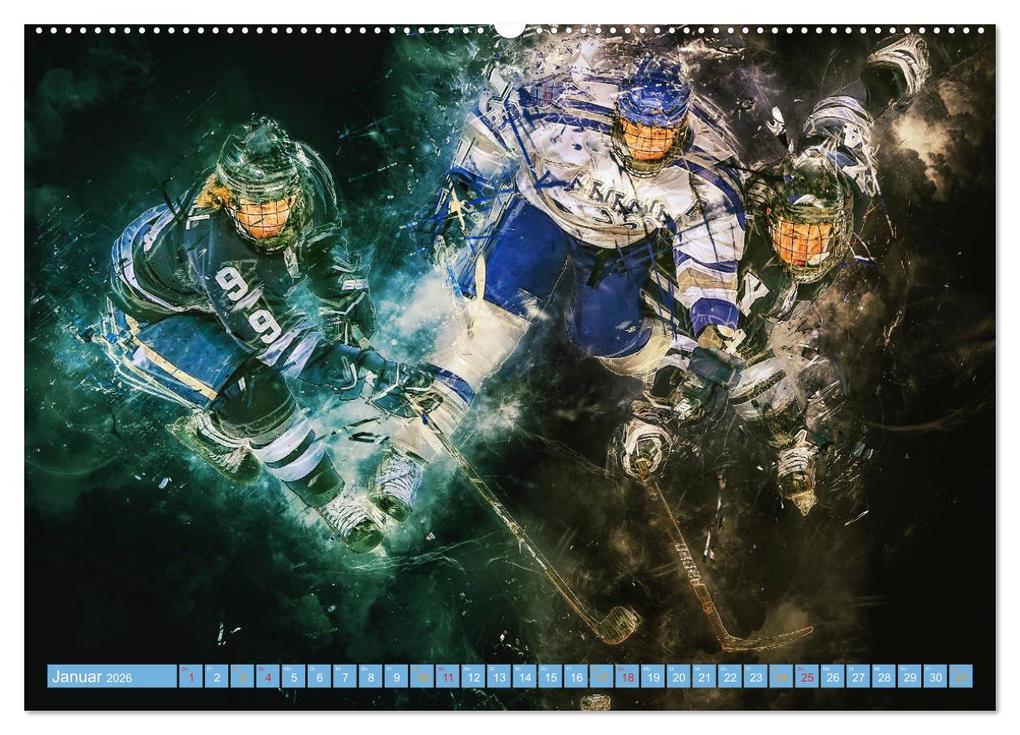 Weitere Ansicht: Eishockey - extrem cool (Wandkalender 2026 DIN A2 quer), CALVENDO Monatskalender | Peter Roder, Calvendo