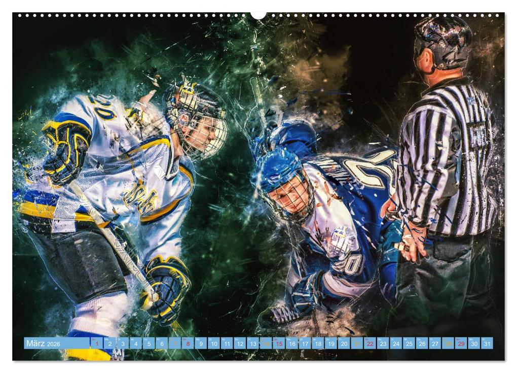 Weitere Ansicht: Eishockey - extrem cool (Wandkalender 2026 DIN A2 quer), CALVENDO Monatskalender | Peter Roder, Calvendo
