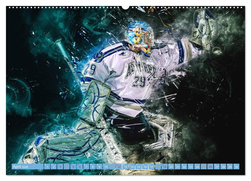 Weitere Ansicht: Eishockey - extrem cool (Wandkalender 2026 DIN A2 quer), CALVENDO Monatskalender | Peter Roder, Calvendo