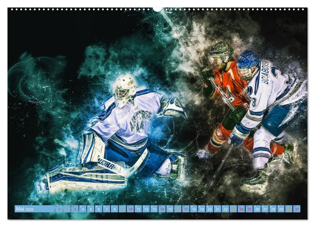 Weitere Ansicht: Eishockey - extrem cool (Wandkalender 2026 DIN A2 quer), CALVENDO Monatskalender | Peter Roder, Calvendo
