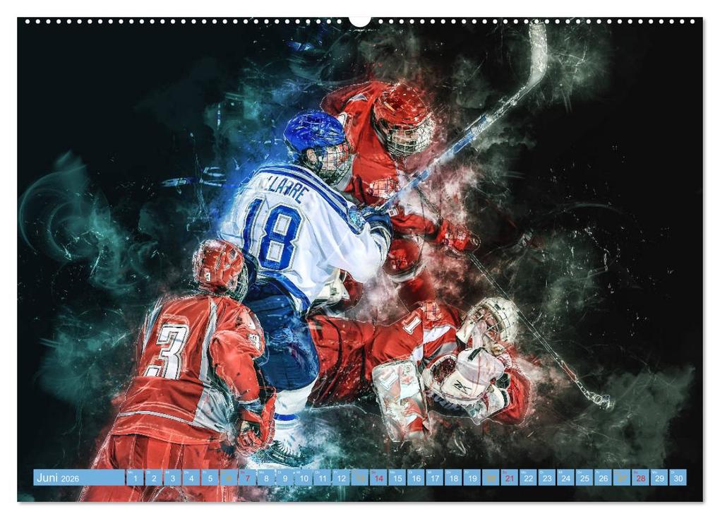 Weitere Ansicht: Eishockey - extrem cool (Wandkalender 2026 DIN A2 quer), CALVENDO Monatskalender | Peter Roder, Calvendo