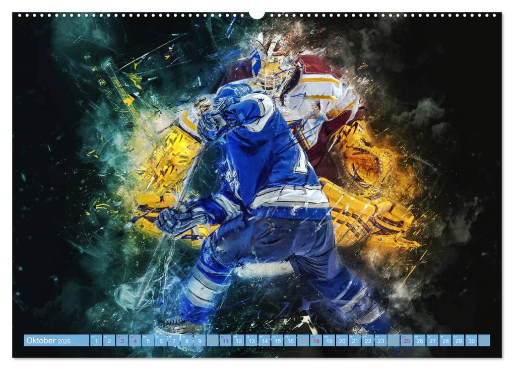 Weitere Ansicht: Eishockey - extrem cool (Wandkalender 2026 DIN A2 quer), CALVENDO Monatskalender | Peter Roder, Calvendo
