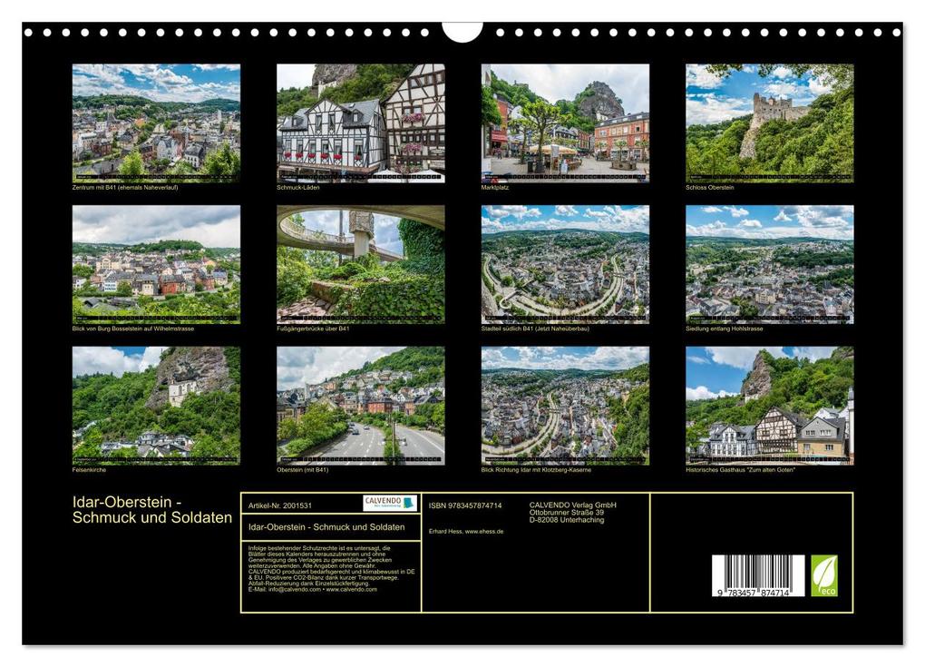 Weitere Ansicht: Idar-Oberstein - Schmuck und Soldaten (Wandkalender 2026 DIN A3 quer), CALVENDO Monatskalender | Erhard Hess, Calvendo