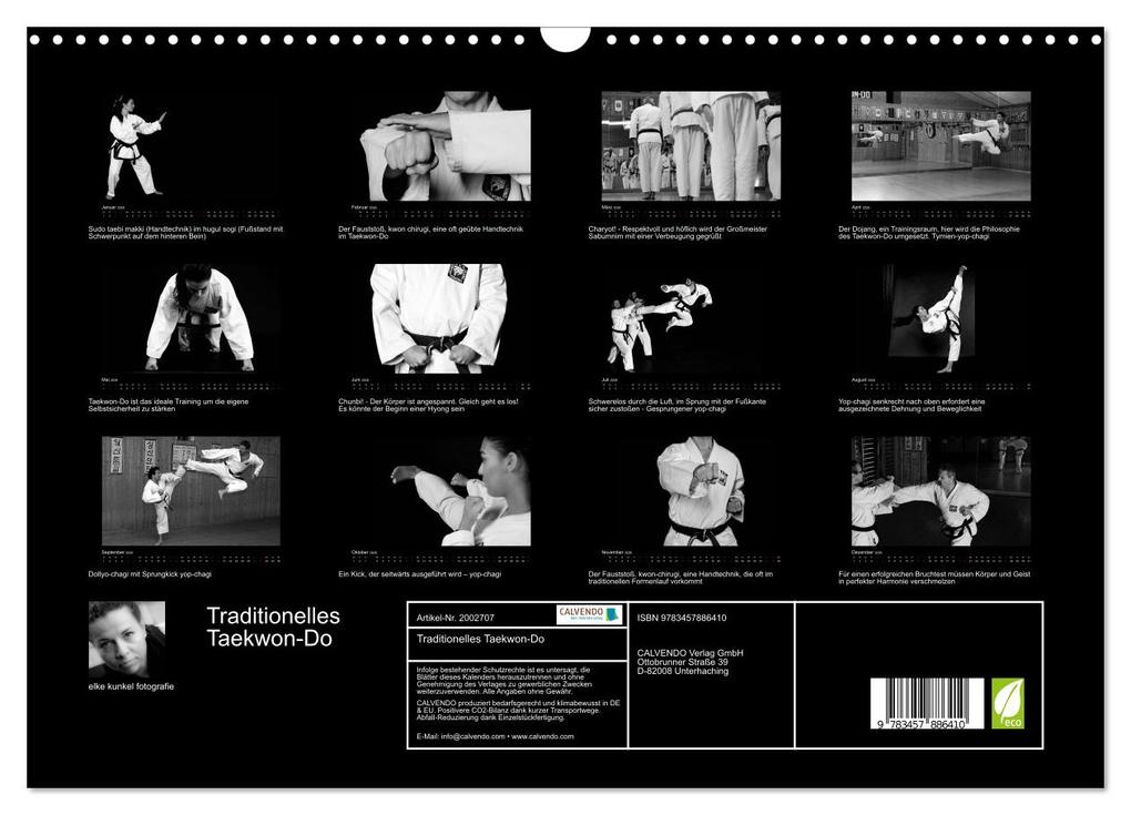 Weitere Ansicht: Traditionelles Taekwon-Do (Wandkalender 2026 DIN A3 quer), CALVENDO Monatskalender | elke kunkel fotografie, Calvendo