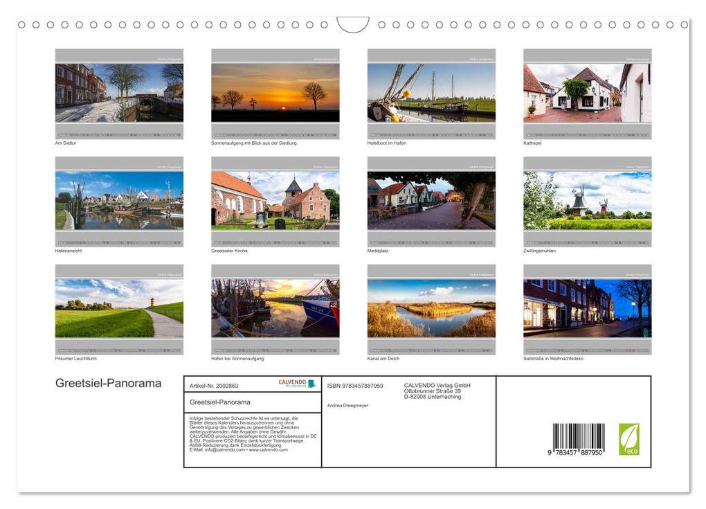 Weitere Ansicht: Greetsiel-Panorama (Wandkalender 2026 DIN A3 quer), CALVENDO Monatskalender | Andrea Dreegmeyer, Calvendo