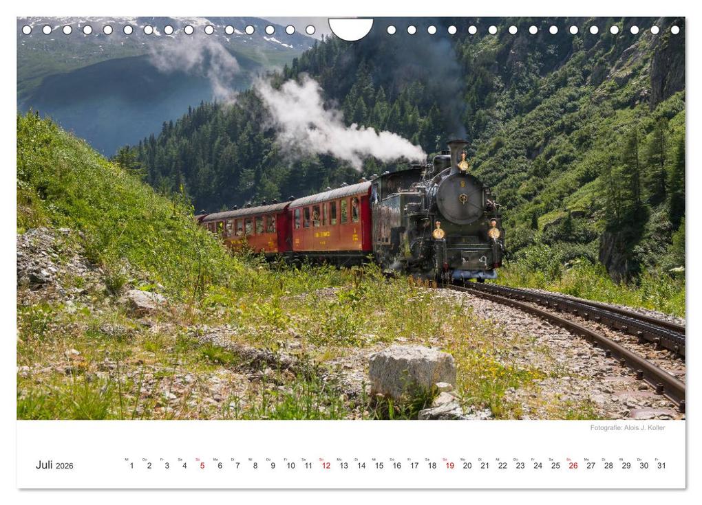 Weitere Ansicht: Dampfbahn Furka 2026 (Wandkalender 2026 DIN A4 quer), CALVENDO Monatskalender | Alois J. Koller 4pictures.ch, Calvendo