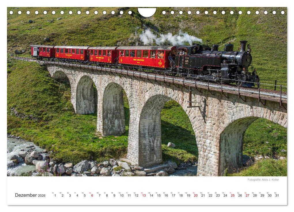 Weitere Ansicht: Dampfbahn Furka 2026 (Wandkalender 2026 DIN A4 quer), CALVENDO Monatskalender | Alois J. Koller 4pictures.ch, Calvendo