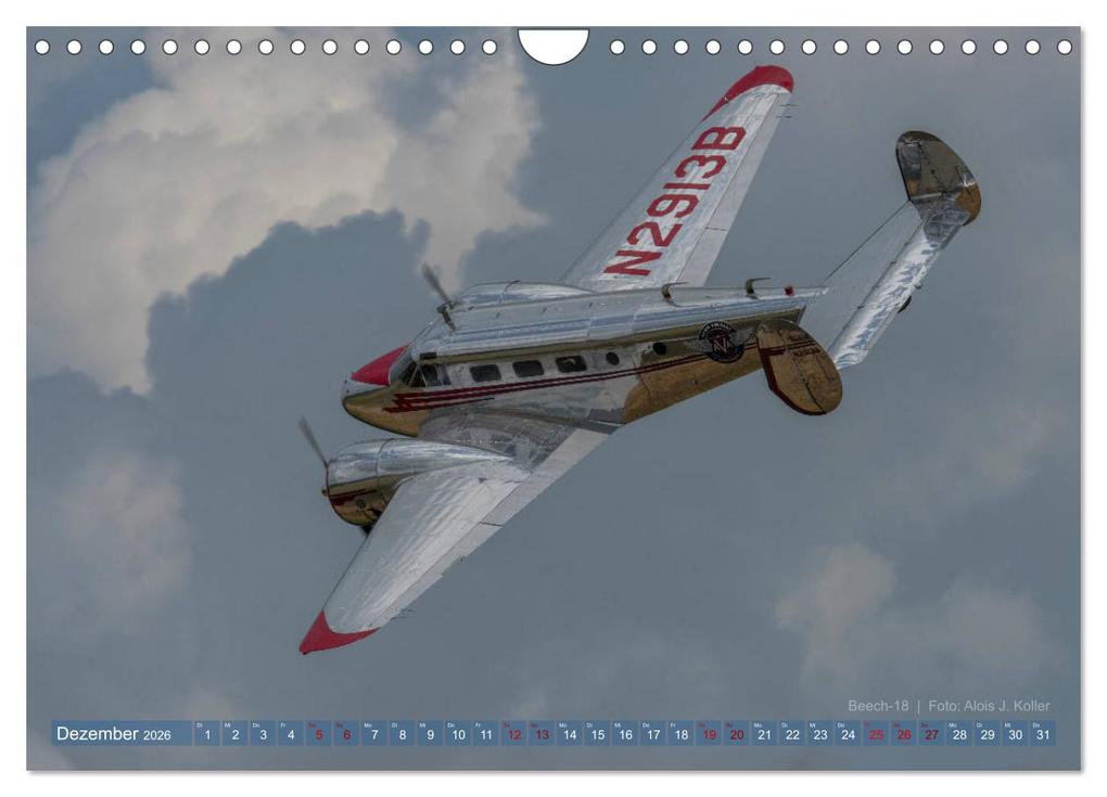 Weitere Ansicht: Historische Propellerflugzeuge 2026 (Wandkalender 2026 DIN A4 quer), CALVENDO Monatskalender | Alois J. Koller, Calvendo