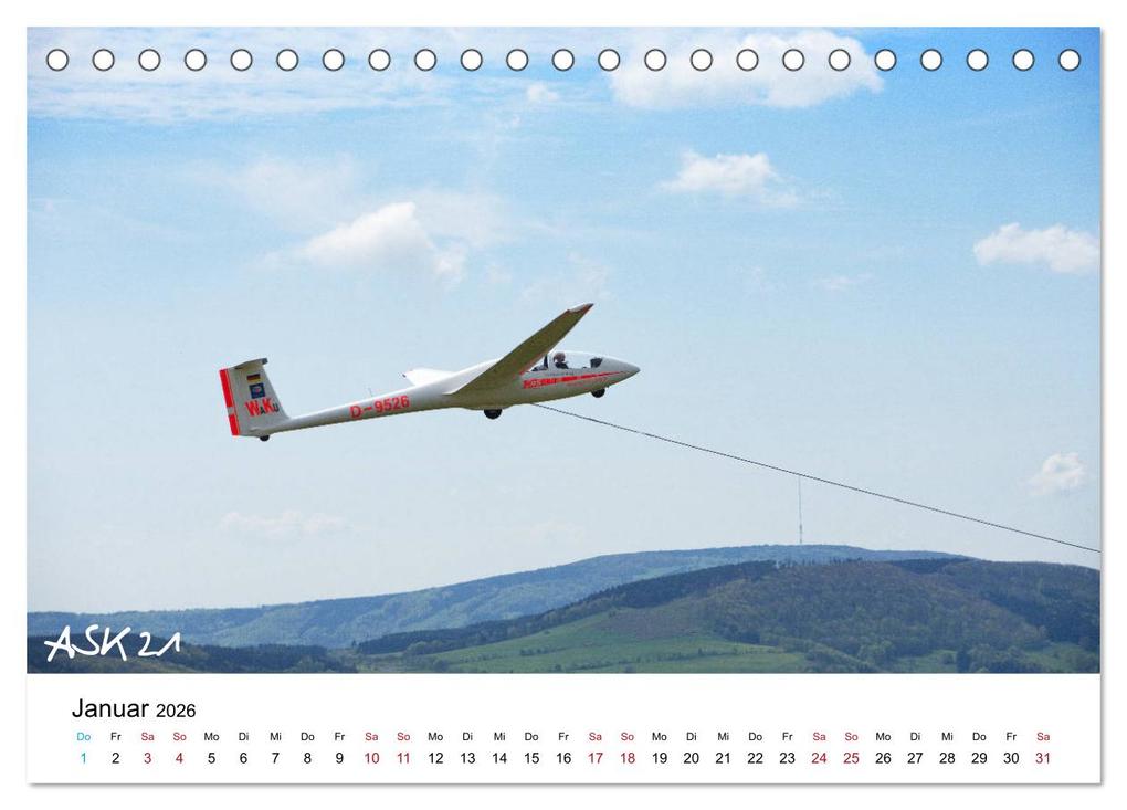 Weitere Ansicht: Flugzeuge auf der Wasserkuppe 2026 (Tischkalender 2026 DIN A5 quer), CALVENDO Monatskalender | Friedrich Wesch, Calvendo