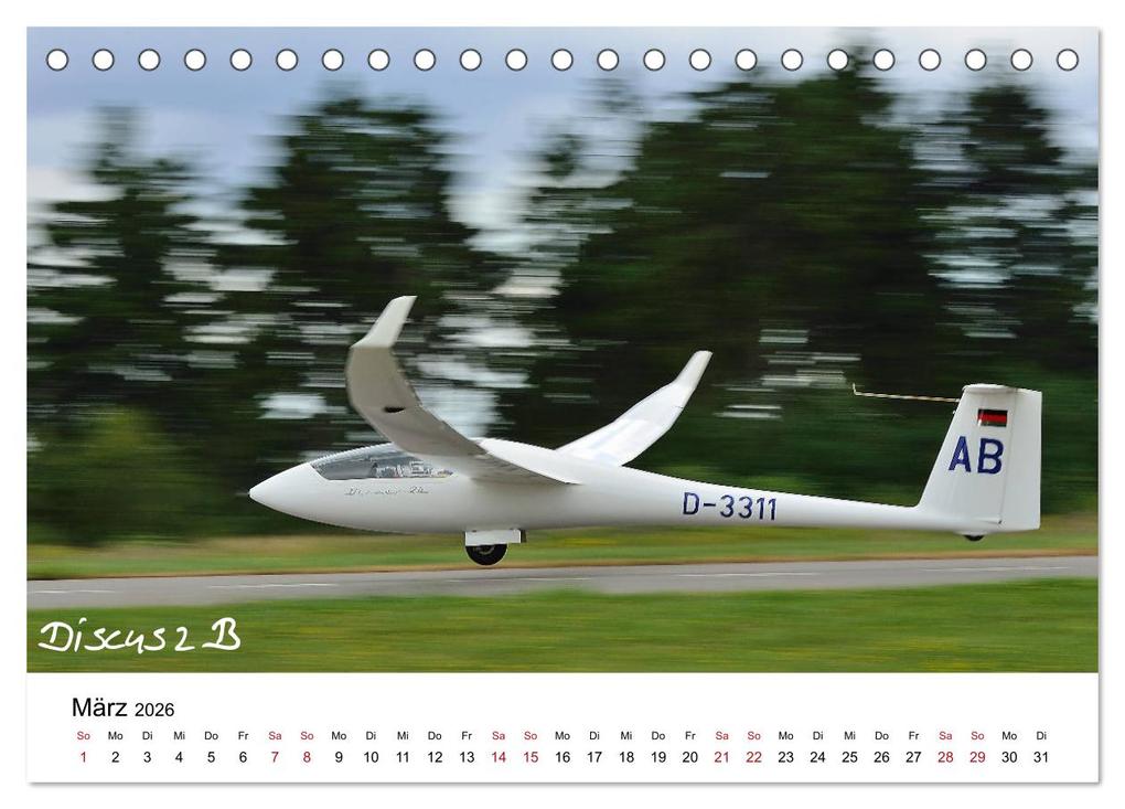 Weitere Ansicht: Flugzeuge auf der Wasserkuppe 2026 (Tischkalender 2026 DIN A5 quer), CALVENDO Monatskalender | Friedrich Wesch, Calvendo
