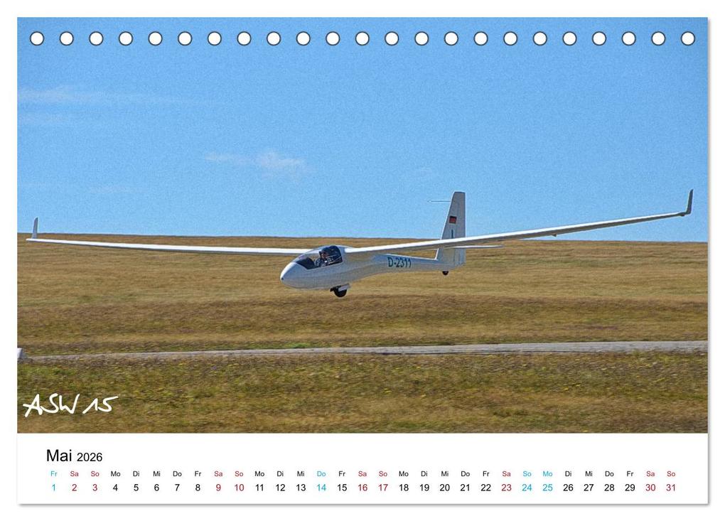 Weitere Ansicht: Flugzeuge auf der Wasserkuppe 2026 (Tischkalender 2026 DIN A5 quer), CALVENDO Monatskalender | Friedrich Wesch, Calvendo