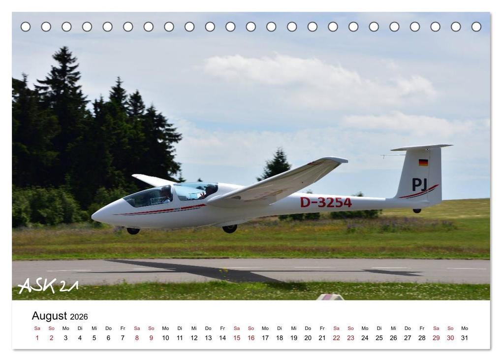 Weitere Ansicht: Flugzeuge auf der Wasserkuppe 2026 (Tischkalender 2026 DIN A5 quer), CALVENDO Monatskalender | Friedrich Wesch, Calvendo