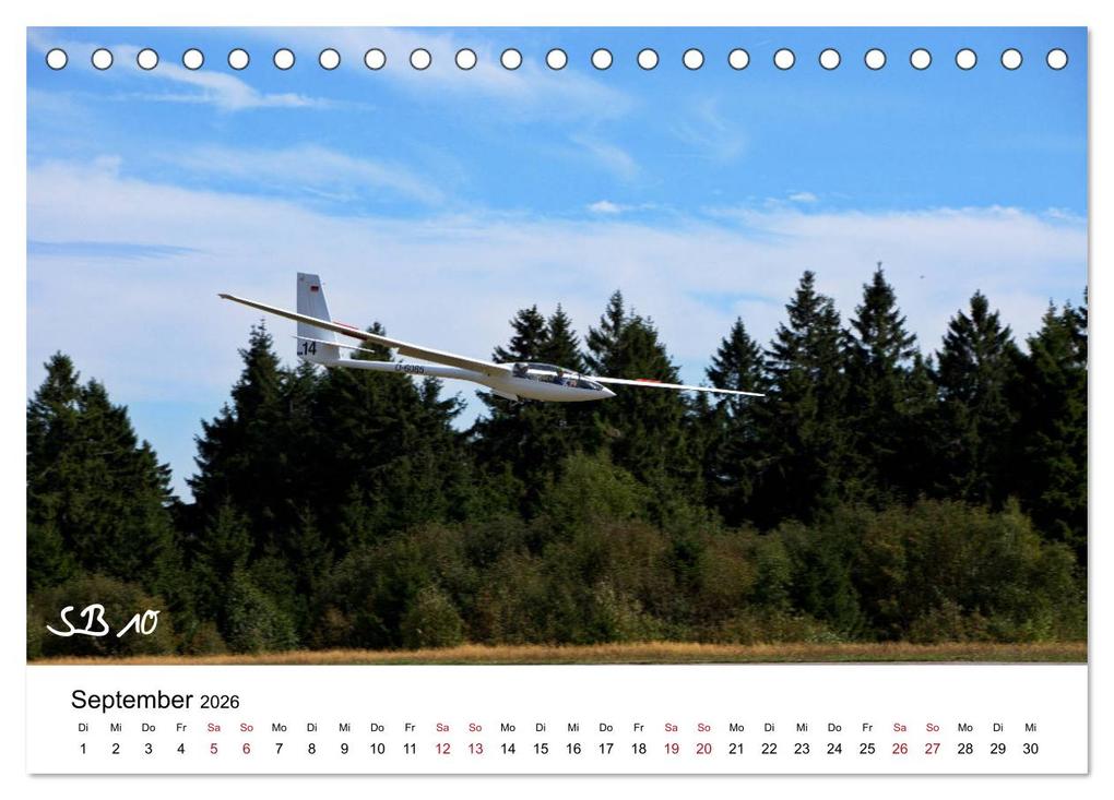 Weitere Ansicht: Flugzeuge auf der Wasserkuppe 2026 (Tischkalender 2026 DIN A5 quer), CALVENDO Monatskalender | Friedrich Wesch, Calvendo