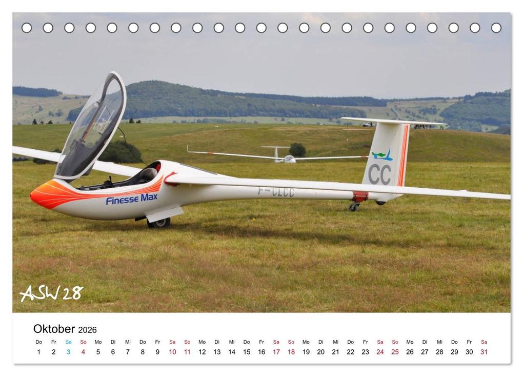 Weitere Ansicht: Flugzeuge auf der Wasserkuppe 2026 (Tischkalender 2026 DIN A5 quer), CALVENDO Monatskalender | Friedrich Wesch, Calvendo