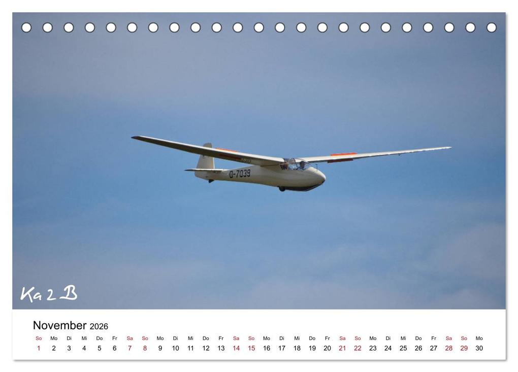 Weitere Ansicht: Flugzeuge auf der Wasserkuppe 2026 (Tischkalender 2026 DIN A5 quer), CALVENDO Monatskalender | Friedrich Wesch, Calvendo