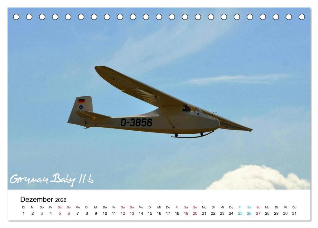 Weitere Ansicht: Flugzeuge auf der Wasserkuppe 2026 (Tischkalender 2026 DIN A5 quer), CALVENDO Monatskalender | Friedrich Wesch, Calvendo