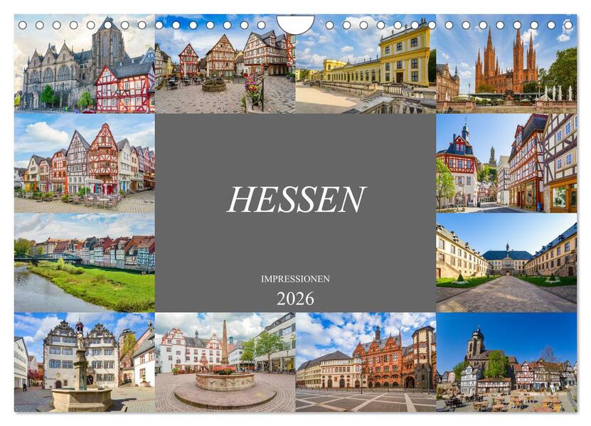 Produktbild: Hessen Impressionen (Wandkalender 2026 DIN A4 quer), CALVENDO Monatskalender | Dirk Meutzner, Calvendo
