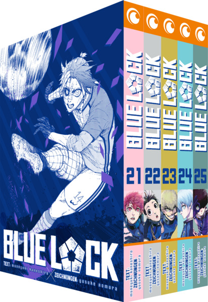 Produktbild: Blue Lock - Band 21-25 im Sammelschuber | Muneyuki Kaneshiro