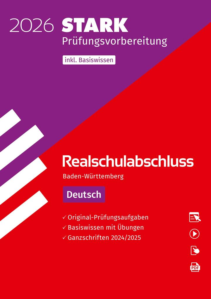 Produktbild: STARK Deutsch - Realschulabschluss 2026 BW - Prüfungsvorbereitung inkl. Basistraining | Anja Engel, Sandra Wagner, Franziska Schnurrer, Olivia Katzbach