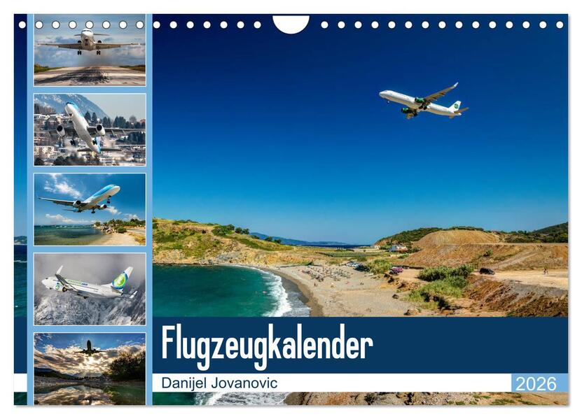 Produktbild: Flugzeugkalender 2026 (Wandkalender 2026 DIN A4 quer), CALVENDO Monatskalender | Danijel Jovanovic, Calvendo