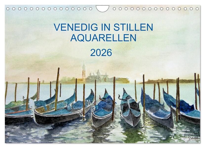 Produktbild: Venedig in stillen Aquarellen (Wandkalender 2026 DIN A4 quer), CALVENDO Monatskalender | Gerhard Kraus, Calvendo
