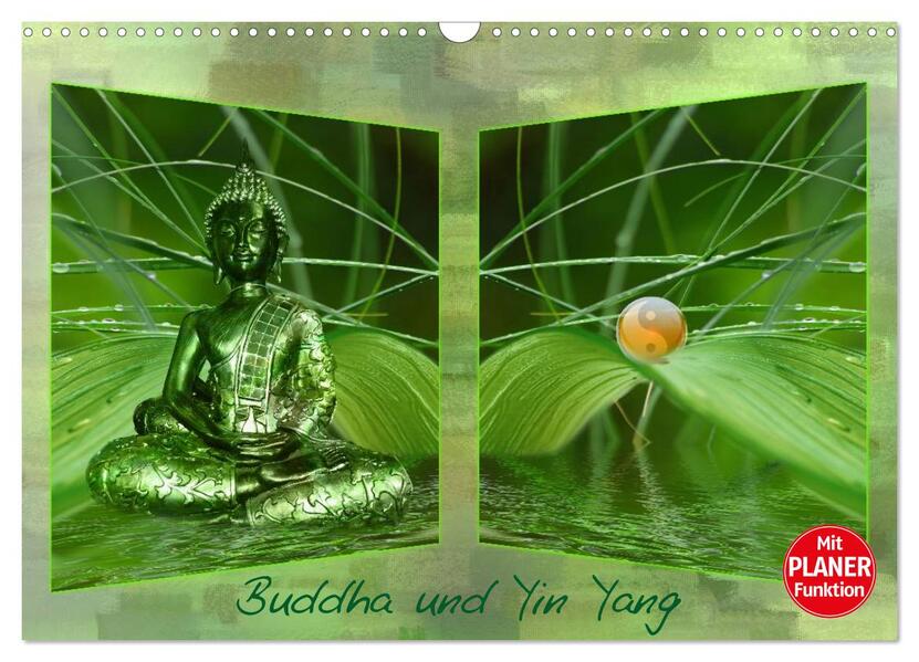 Produktbild: Buddha und Yin Yang (Wandkalender 2026 DIN A3 quer), CALVENDO Monatskalender | Claudia Burlager, Calvendo